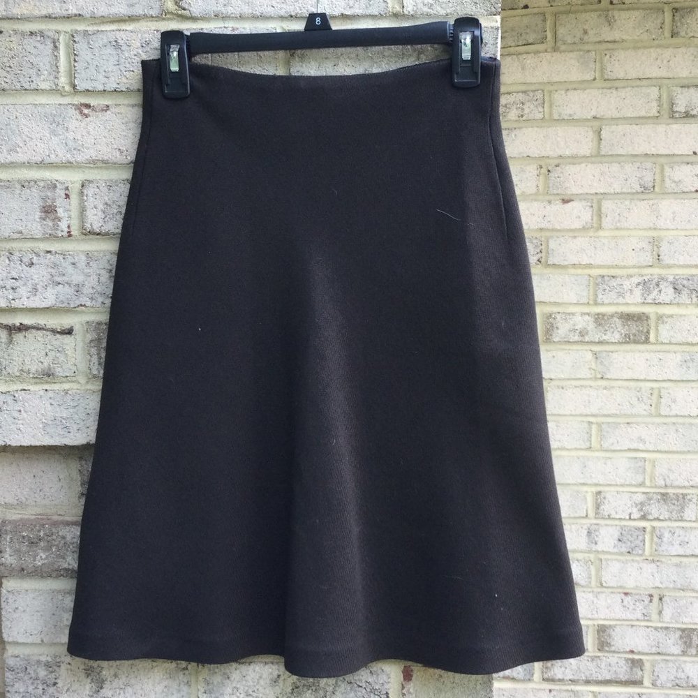Zara Wonan Solid Brown A-line Skirt